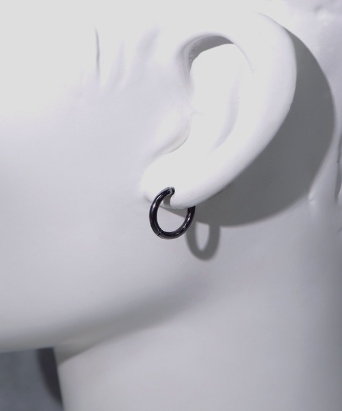 SBG（エスビー）の「SBG フープピアスsilver925（ピアス（両耳用）・メンズ・ブラック/シルバー/ゴールド・#12/#14/#10）」の8枚目の写真