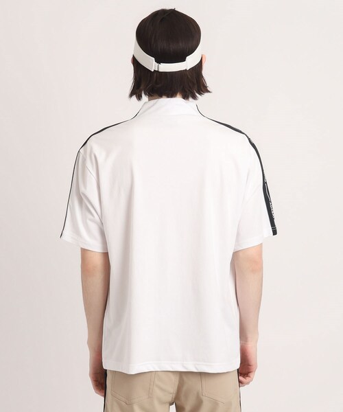 adabat（アダバット）の「◆【UVカット/接触冷感/ユニセックス】ショルダーデザイン 半袖モックネックプルオーバー（Tシャツ/カットソー・メンズ・ダークネイビー/ナチュラル/ホワイト・46/48/50）」の6枚目の写真