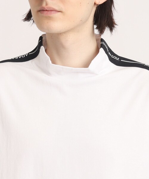 adabat（アダバット）の「◆【UVカット/接触冷感/ユニセックス】ショルダーデザイン 半袖モックネックプルオーバー（Tシャツ/カットソー・メンズ・ダークネイビー/ナチュラル/ホワイト・46/48/50）」の7枚目の写真