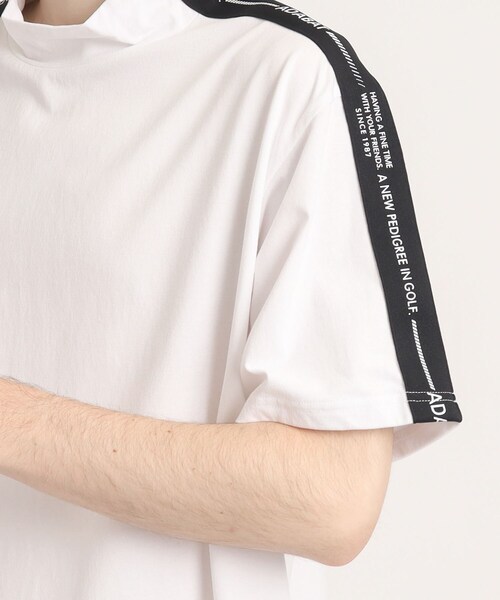 adabat（アダバット）の「◆【UVカット/接触冷感/ユニセックス】ショルダーデザイン 半袖モックネックプルオーバー（Tシャツ/カットソー・メンズ・ダークネイビー/ナチュラル/ホワイト・46/48/50）」の8枚目の写真