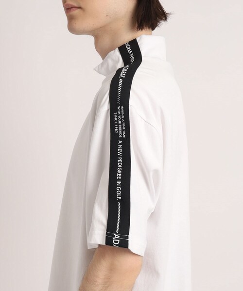 adabat（アダバット）の「◆【UVカット/接触冷感/ユニセックス】ショルダーデザイン 半袖モックネックプルオーバー（Tシャツ/カットソー・メンズ・ダークネイビー/ナチュラル/ホワイト・46/48/50）」の10枚目の写真