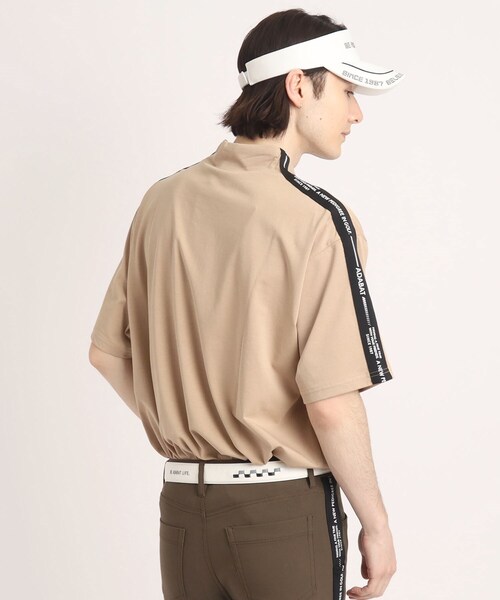 adabat（アダバット）の「◆【UVカット/接触冷感/ユニセックス】ショルダーデザイン 半袖モックネックプルオーバー（Tシャツ/カットソー・メンズ・ダークネイビー/ナチュラル/ホワイト・46/48/50）」の15枚目の写真