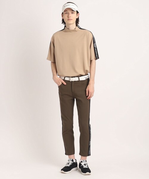 adabat（アダバット）の「◆【UVカット/接触冷感/ユニセックス】ショルダーデザイン 半袖モックネックプルオーバー（Tシャツ/カットソー・メンズ・ダークネイビー/ナチュラル/ホワイト・46/48/50）」の16枚目の写真