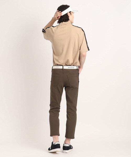 adabat（アダバット）の「◆【UVカット/接触冷感/ユニセックス】ショルダーデザイン 半袖モックネックプルオーバー（Tシャツ/カットソー・メンズ・ダークネイビー/ナチュラル/ホワイト・46/48/50）」の18枚目の写真