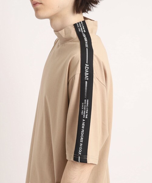 adabat（アダバット）の「◆【UVカット/接触冷感/ユニセックス】ショルダーデザイン 半袖モックネックプルオーバー（Tシャツ/カットソー・メンズ・ダークネイビー/ナチュラル/ホワイト・46/48/50）」の19枚目の写真