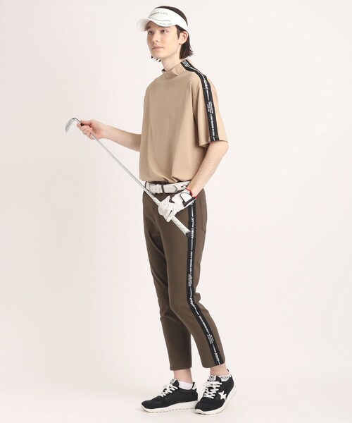 adabat（アダバット）の「◆【UVカット/接触冷感/ユニセックス】ショルダーデザイン 半袖モックネックプルオーバー（Tシャツ/カットソー・メンズ・ダークネイビー/ナチュラル/ホワイト・46/48/50）」の21枚目の写真