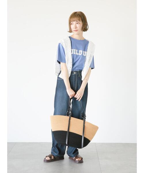 Samansa Mos2 blue（サマンサモスモスブルー）の「合皮ハンドルバスケット（ハンドバッグ・レディース・ベージュ/キナリ・F）」の18枚目の写真