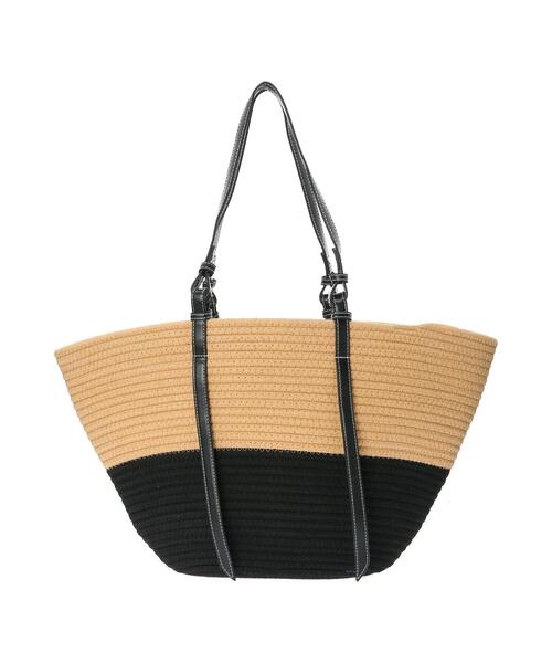 Samansa Mos2 blue（サマンサモスモスブルー）の「合皮ハンドルバスケット（ハンドバッグ・レディース・ベージュ/キナリ・F）」の15枚目の写真