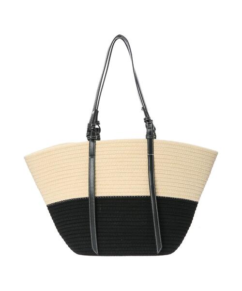 Samansa Mos2 blue（サマンサモスモスブルー）の「合皮ハンドルバスケット（ハンドバッグ・レディース・ベージュ/キナリ・F）」の10枚目の写真