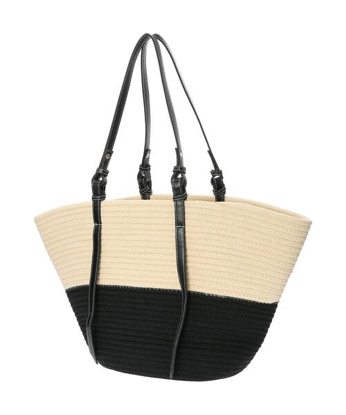 Samansa Mos2 blue（サマンサモスモスブルー）の「合皮ハンドルバスケット（ハンドバッグ・レディース・ベージュ/キナリ・F）」の19枚目の写真