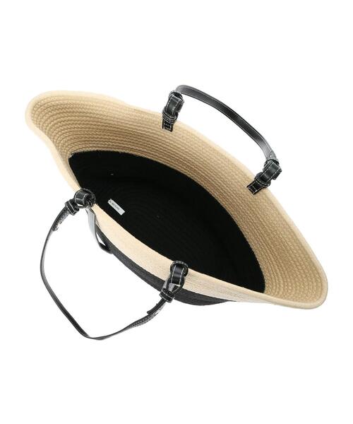 Samansa Mos2 blue（サマンサモスモスブルー）の「合皮ハンドルバスケット（ハンドバッグ・レディース・ベージュ/キナリ・F）」の5枚目の写真