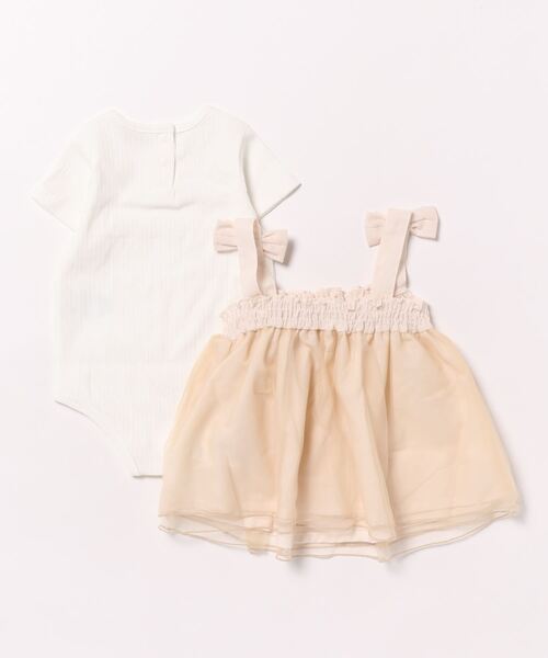 petit main（プティマイン）の「チュールOP半袖ロンパースセット（その他ベビーウェア・キッズ・アイボリー/ライトピンク/ライトブルー・80ｃｍ/70cm）」の13枚目の写真