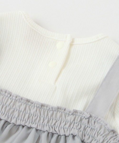 petit main（プティマイン）の「チュールOP半袖ロンパースセット（その他ベビーウェア・キッズ・アイボリー/ライトピンク/ライトブルー・80ｃｍ/70cm）」の7枚目の写真
