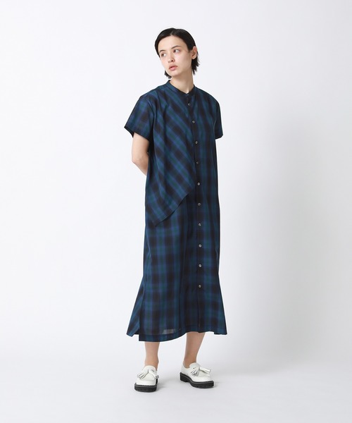 ZUCCa（ズッカ）の「PEオンブレーチェック/ワンピース（ワンピース・レディース・ブラック/ネイビー・M size）」の13枚目の写真