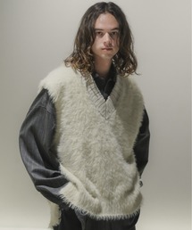 CASPER JOHN | Feather yarn vest/フェザーヤーンベスト(ベスト)