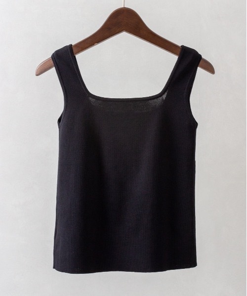 SpRay(スプレイ)の「スクエアネックニットタンクトップ(タンクトップ・レディース・ブラック/イエロー/アイボリー/ホワイト/ブルー系その他/ライトグリーン・FREE)」の15枚目の写真