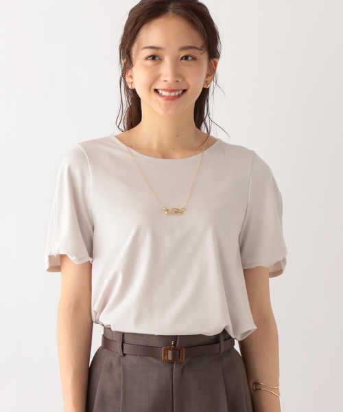 GLOBAL WORK(グローバルワーク)の「冷感ねじりスリット半袖/MATINEE LINE(Tシャツ/カットソー・レディース・ブルー系その他/ライトグレー/ブラック/オフホワイト・LARGE/MEDIUM)」の18枚目の写真