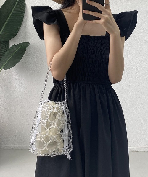 セール】ビーズミニハンドバッグ クラッチバッグ 結婚式 入学式