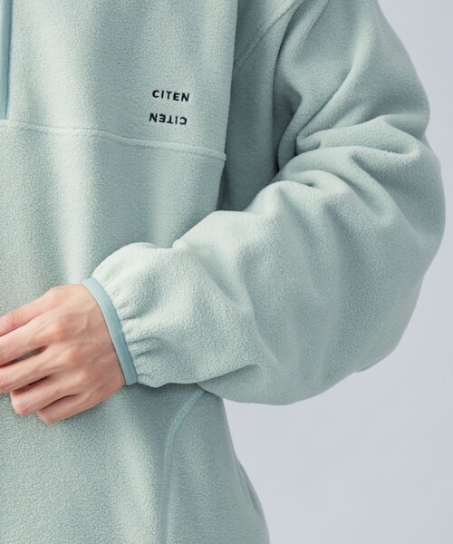 CITEN（シテン）の「＜CITEN＞フリース ハーフジップ プルオーバー（スウェット・メンズ・ベージュ/ライトブルー/ブラック・M/L）」の8枚目の写真