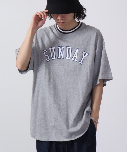 FUNALIVE(ファンアライブ)の「ラインリブ半袖プリントTシャツ(Tシャツ/カットソー・メンズ・ネイビー/ホワイト系1/ホワイト/ベージュ/グリーン系/グリーン/チャコール/杢グレー/ミント/ホワイト系/チャコールグレー/ネイビー系/ホワイト系2/ベージュ系/オレンジ/グリーン系1・M/L/XL)」の6枚目の写真
