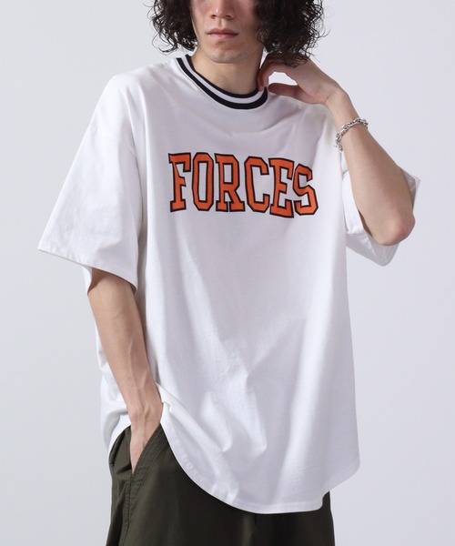 FUNALIVE(ファンアライブ)の「ラインリブ半袖プリントTシャツ(Tシャツ/カットソー・メンズ・ネイビー/ホワイト系1/ホワイト/ベージュ/グリーン系/グリーン/チャコール/杢グレー/ミント/ホワイト系/チャコールグレー/ネイビー系/ホワイト系2/ベージュ系/オレンジ/グリーン系1・M/L/XL)」の2枚目の写真