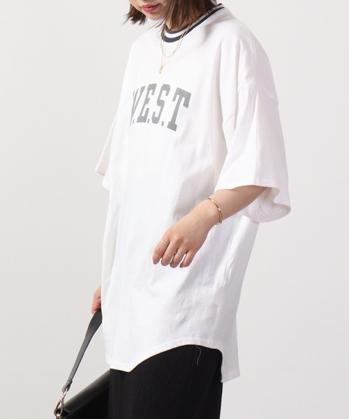FUNALIVE(ファンアライブ)の「ラインリブ半袖プリントTシャツ(Tシャツ/カットソー・メンズ・ネイビー/ホワイト系1/ホワイト/ベージュ/グリーン系/グリーン/チャコール/杢グレー/ミント/ホワイト系/チャコールグレー/ネイビー系/ホワイト系2/ベージュ系/オレンジ/グリーン系1・M/L/XL)」の18枚目の写真