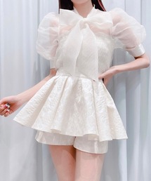 フラワージャガードショートパンツ