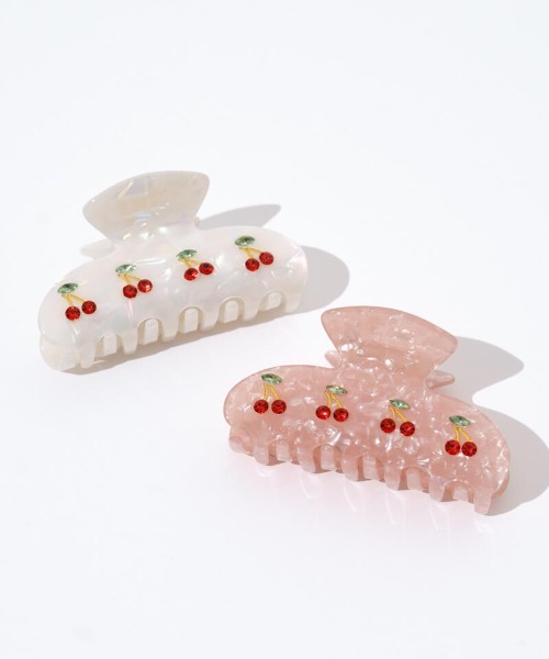チェリーヘアクリップ（バレッタ/ヘアクリップ）｜flower（フラワー