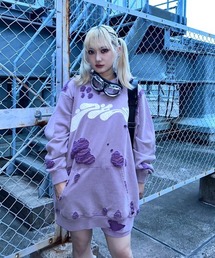 DIG YOUR OWN GRAVE | ストリートファッション DIG YOUR OWN GRAVE ディグ ユア オウン グレイブ deterioration hoody オーバーサイズフーディ ビッグフーディ オーバーサイズパーカー ビッグパーカー ダメージフーディ ダメージパーカー(パーカー)