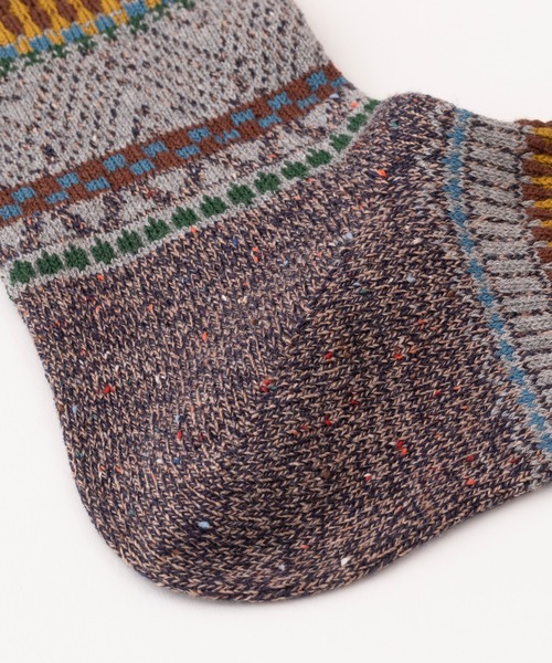 rasox（ラソックス）の「rasox（ラソックス）／　フェアアイル・コットン（ソックス/靴下・メンズ・ブルー/レッド/ブラウン・SMALL/LARGE/MEDIUM）」の11枚目の写真