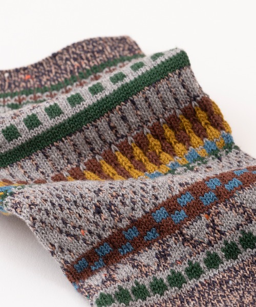 rasox（ラソックス）の「rasox（ラソックス）／　フェアアイル・コットン（ソックス/靴下・メンズ・ブルー/レッド/ブラウン・SMALL/LARGE/MEDIUM）」の6枚目の写真