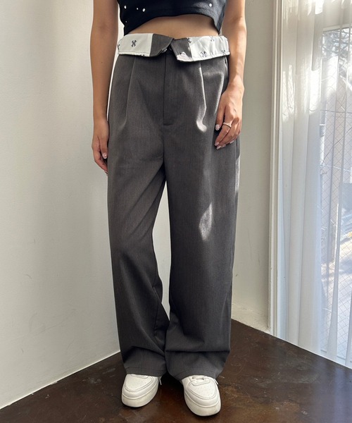 one after another NICE CLAUP（ワンアフターアナザーナイスクラップ）の「2WAY/折り返しチノパンツ（チノパンツ・レディース・グレー/キャメル/ブラック・SMALL/MEDIUM）」の2枚目の写真