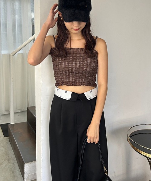 one after another NICE CLAUP（ワンアフターアナザーナイスクラップ）の「2WAY/折り返しチノパンツ（チノパンツ・レディース・グレー/キャメル/ブラック・SMALL/MEDIUM）」の5枚目の写真