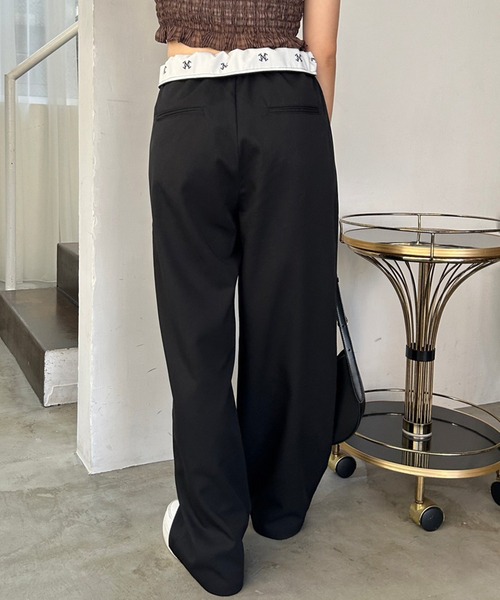 one after another NICE CLAUP（ワンアフターアナザーナイスクラップ）の「2WAY/折り返しチノパンツ（チノパンツ・レディース・グレー/キャメル/ブラック・SMALL/MEDIUM）」の6枚目の写真