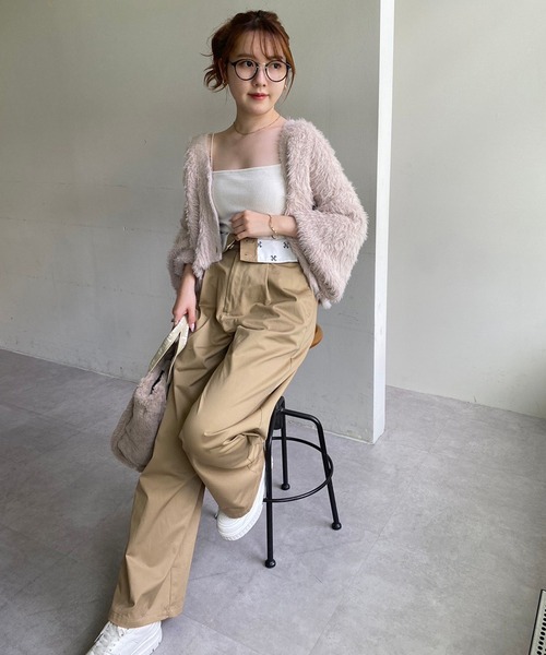 one after another NICE CLAUP（ワンアフターアナザーナイスクラップ）の「2WAY/折り返しチノパンツ（チノパンツ・レディース・グレー/キャメル/ブラック・SMALL/MEDIUM）」の13枚目の写真