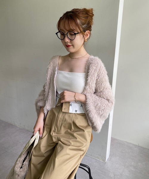 one after another NICE CLAUP（ワンアフターアナザーナイスクラップ）の「2WAY/折り返しチノパンツ（チノパンツ・レディース・グレー/キャメル/ブラック・SMALL/MEDIUM）」の14枚目の写真