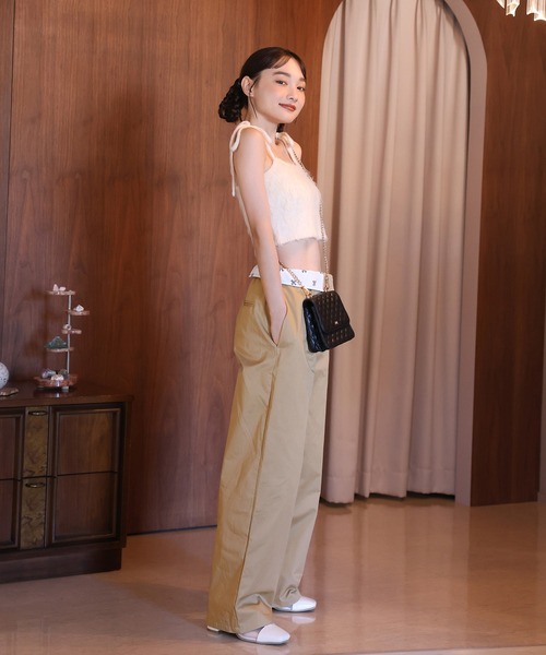 one after another NICE CLAUP（ワンアフターアナザーナイスクラップ）の「2WAY/折り返しチノパンツ（チノパンツ・レディース・グレー/キャメル/ブラック・SMALL/MEDIUM）」の11枚目の写真