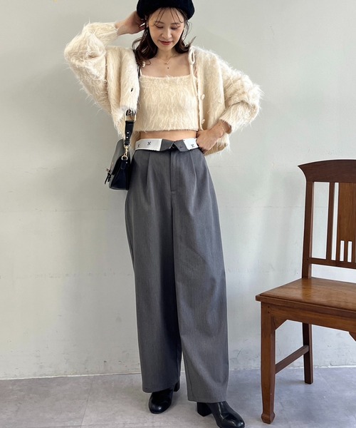 one after another NICE CLAUP（ワンアフターアナザーナイスクラップ）の「2WAY/折り返しチノパンツ（チノパンツ・レディース・グレー/キャメル/ブラック・SMALL/MEDIUM）」の19枚目の写真