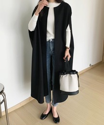 ストレートロングポンチョ