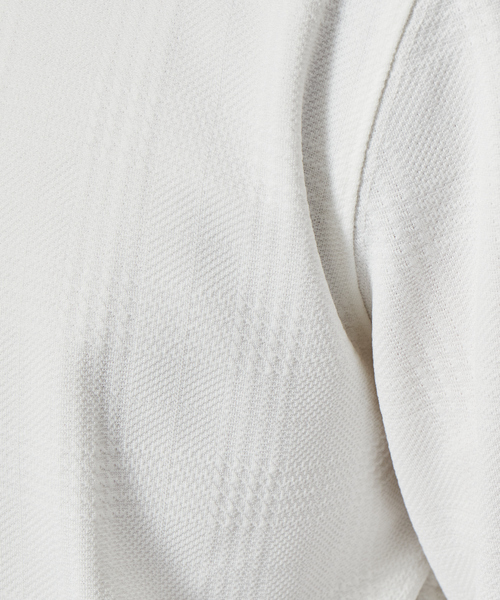 ABAHOUSE GRAY（アバハウスグレイ）の「【チェック柄】ジャガード クルーネック 長袖 Tシャツ（Tシャツ/カットソー・メンズ・グレイッシュベージュ/ホワイト/グリーン/ブラック・46/48）」の11枚目の写真