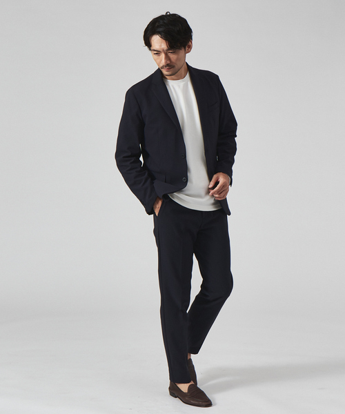 ABAHOUSE GRAY（アバハウスグレイ）の「【チェック柄】ジャガード クルーネック 長袖 Tシャツ（Tシャツ/カットソー・メンズ・グレイッシュベージュ/ホワイト/グリーン/ブラック・46/48）」の13枚目の写真