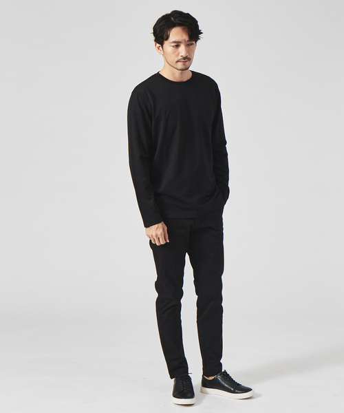 ABAHOUSE GRAY（アバハウスグレイ）の「【チェック柄】ジャガード クルーネック 長袖 Tシャツ（Tシャツ/カットソー・メンズ・グレイッシュベージュ/ホワイト/グリーン/ブラック・46/48）」の18枚目の写真