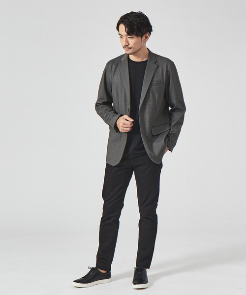 ABAHOUSE GRAY（アバハウスグレイ）の「【チェック柄】ジャガード クルーネック 長袖 Tシャツ（Tシャツ/カットソー・メンズ・グレイッシュベージュ/ホワイト/グリーン/ブラック・46/48）」の20枚目の写真