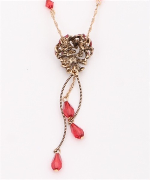 axes femme(アクシーズファム)の「彼岸花モチーフネックレス(ネックレス・レディース・アンティークシルバー/アンティークゴールド・FREE)」の9枚目の写真