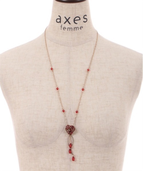 axes femme(アクシーズファム)の「彼岸花モチーフネックレス(ネックレス・レディース・アンティークシルバー/アンティークゴールド・FREE)」の13枚目の写真