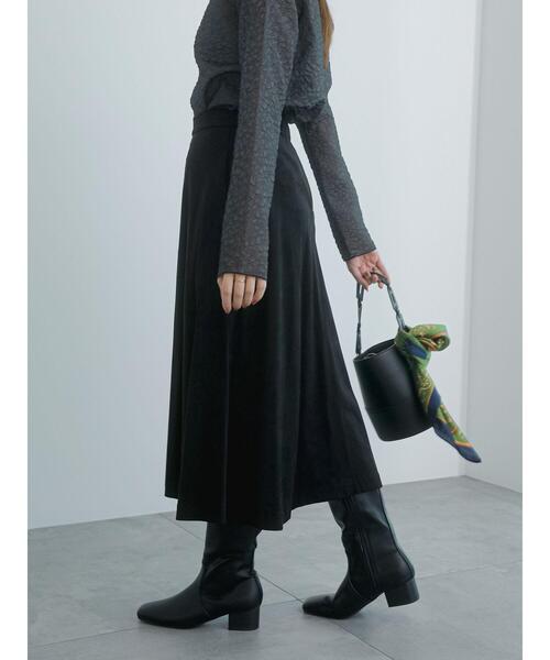 Te chichi（テチチ）の「エコレザーフレアスカート（スカート・レディース・ブラック/ブラウン・M/S）」の9枚目の写真