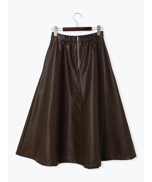 Te chichi（テチチ）の「エコレザーフレアスカート（スカート・レディース・ブラック/ブラウン・M/S）」の18枚目の写真
