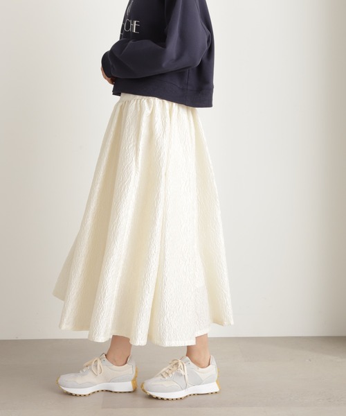 N.(N. Natural Beauty Basic)(エヌエヌナチュラルビューティーベーシック)の「【S Size Line】◆ステッチギャザーフクレジャガードスカート(スカート・レディース・クリーム/ブラック・MEDIUM/SMALL)」の19枚目の写真