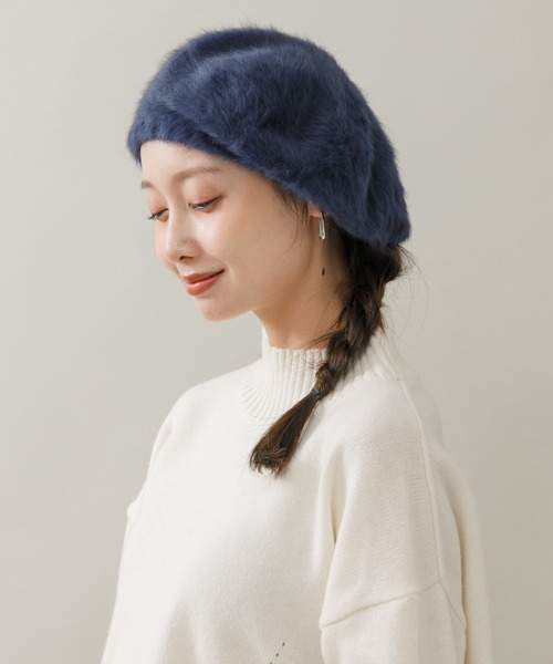 KATHARINE ROSS(キャサリンロス)の「【KATHARINE ROSS】アンゴラベレー(ハンチング/ベレー帽・レディース・ブラウン/ワイン/グレー/ベージュ/ネイビー/ブラック・MEDIUM)」の5枚目の写真