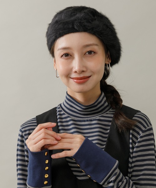 KATHARINE ROSS(キャサリンロス)の「【KATHARINE ROSS】アンゴラベレー(ハンチング/ベレー帽・レディース・ブラウン/ワイン/グレー/ベージュ/ネイビー/ブラック・MEDIUM)」の18枚目の写真